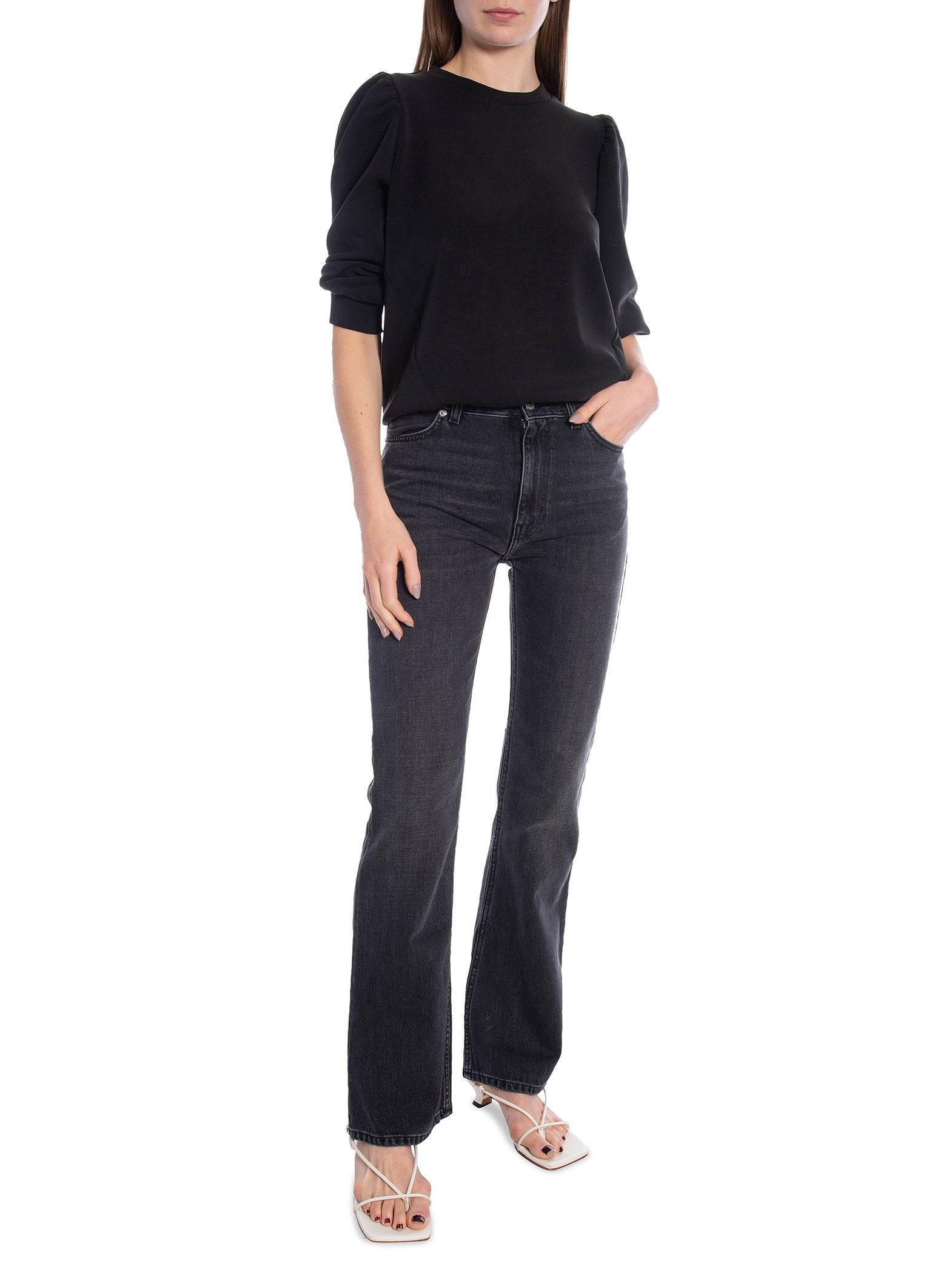 SELECTED FEMME TOPP TENNY 3/4 SWEAT BLACK_89601.jpg