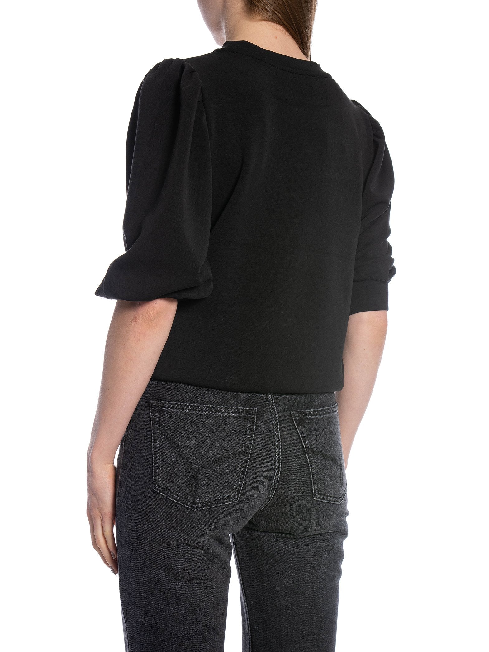 SELECTED FEMME TOPP TENNY 3/4 SWEAT BLACK_89603.jpg