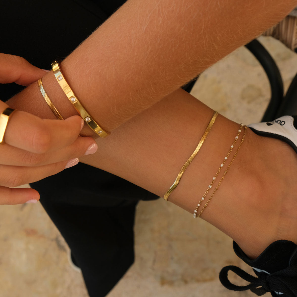 A&C OSLO ARMBAND BANGLE CZ STEEL 14K_92752.jpg