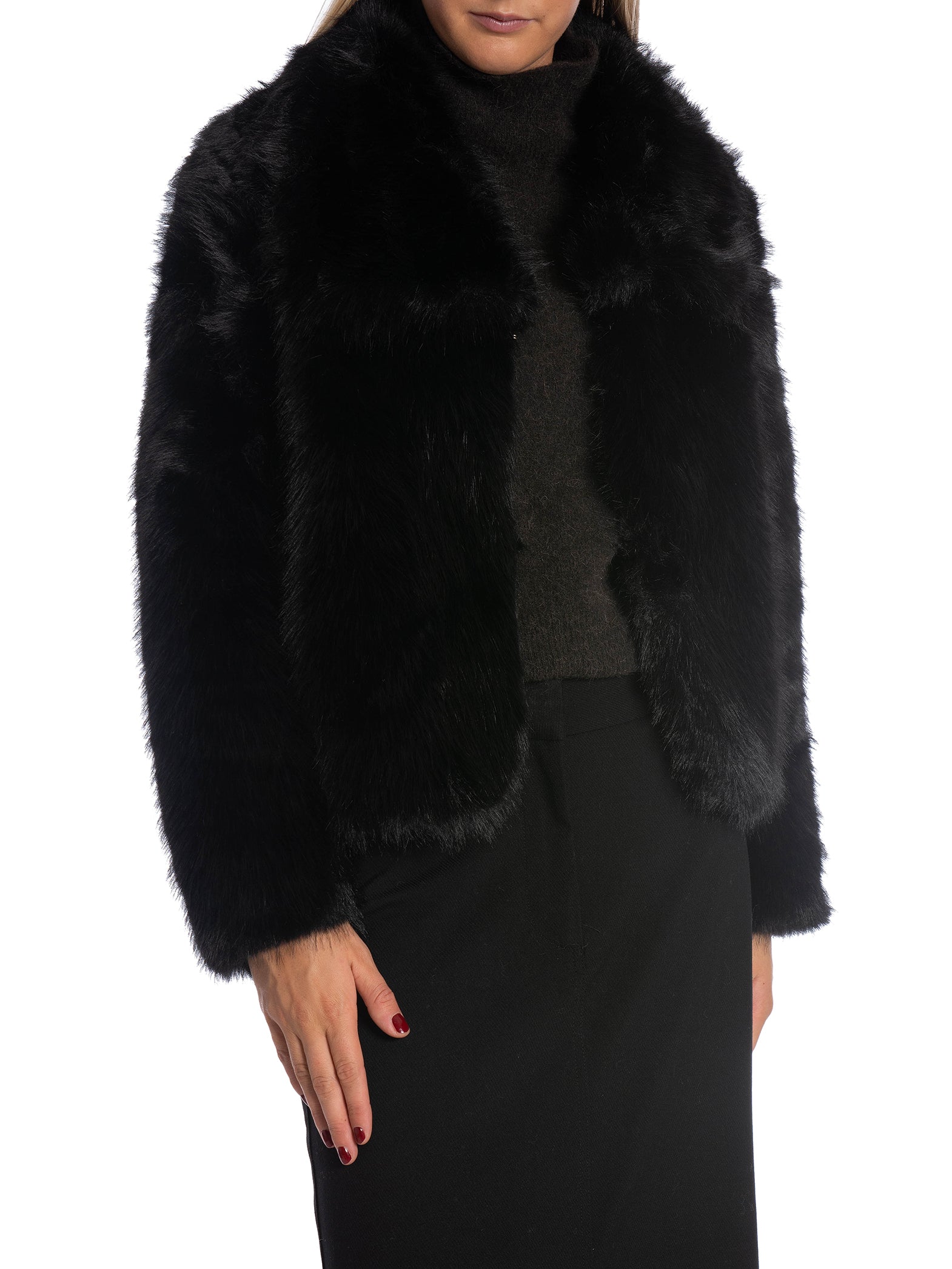 COPPEROSE JACKA SHORT FAUX FUR BLACK_92510.jpg
