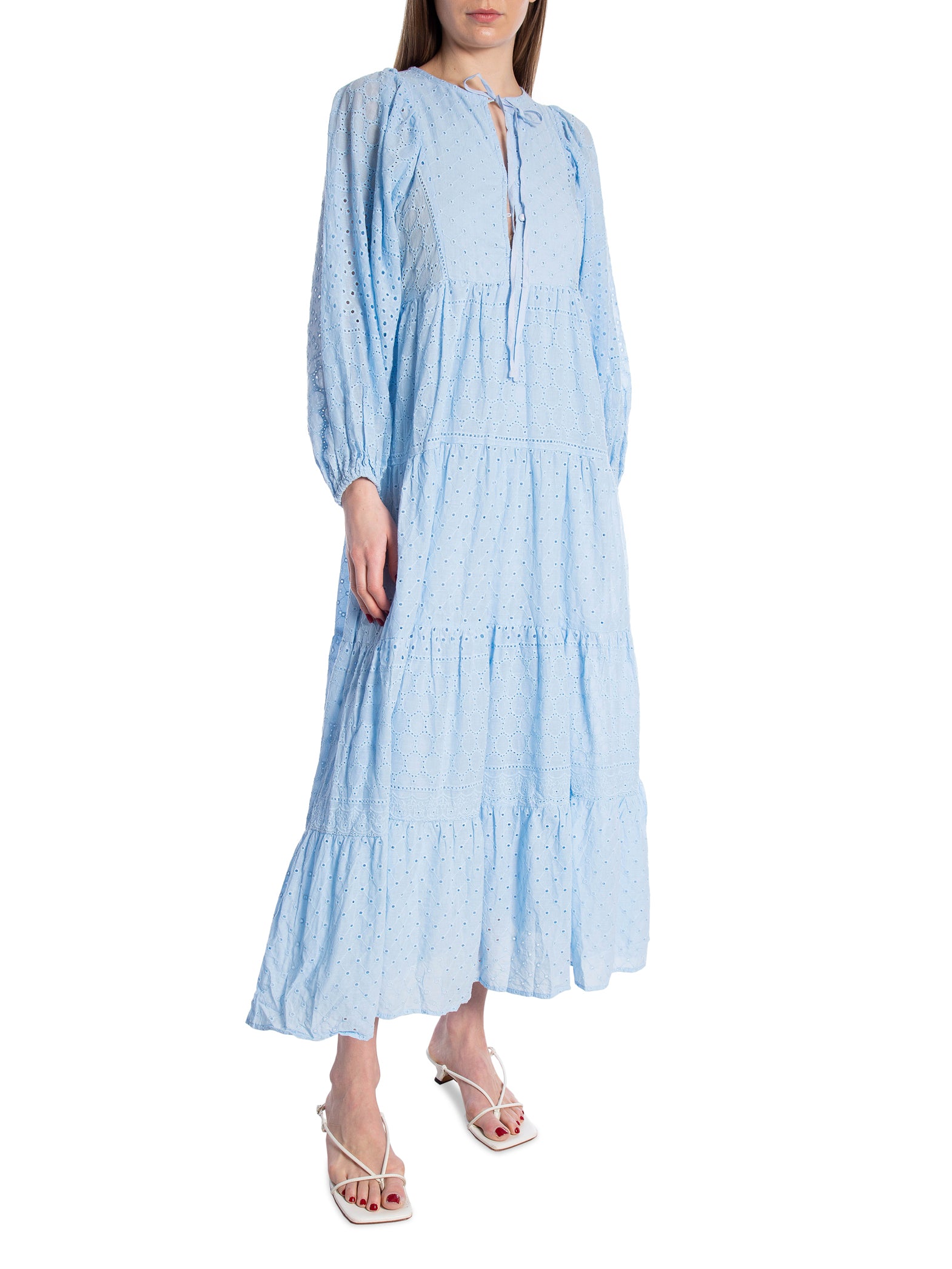 COPPEROSE KLÄNNING LONG EMBROIDERED BLUE_97314.jpg