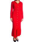 COPPEROSE KLÄNNING LONG KNIT BUTTON RED_93339.jpg