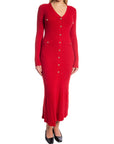 COPPEROSE KLÄNNING LONG KNIT V-NECK RED_93342.jpg