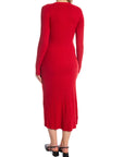 COPPEROSE KLÄNNING LONG KNIT V-NECK RED_93343.jpg