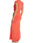 COPPEROSE KLÄNNING SCULPTURAL DRAPED MAXI CORAL_107719.jpg