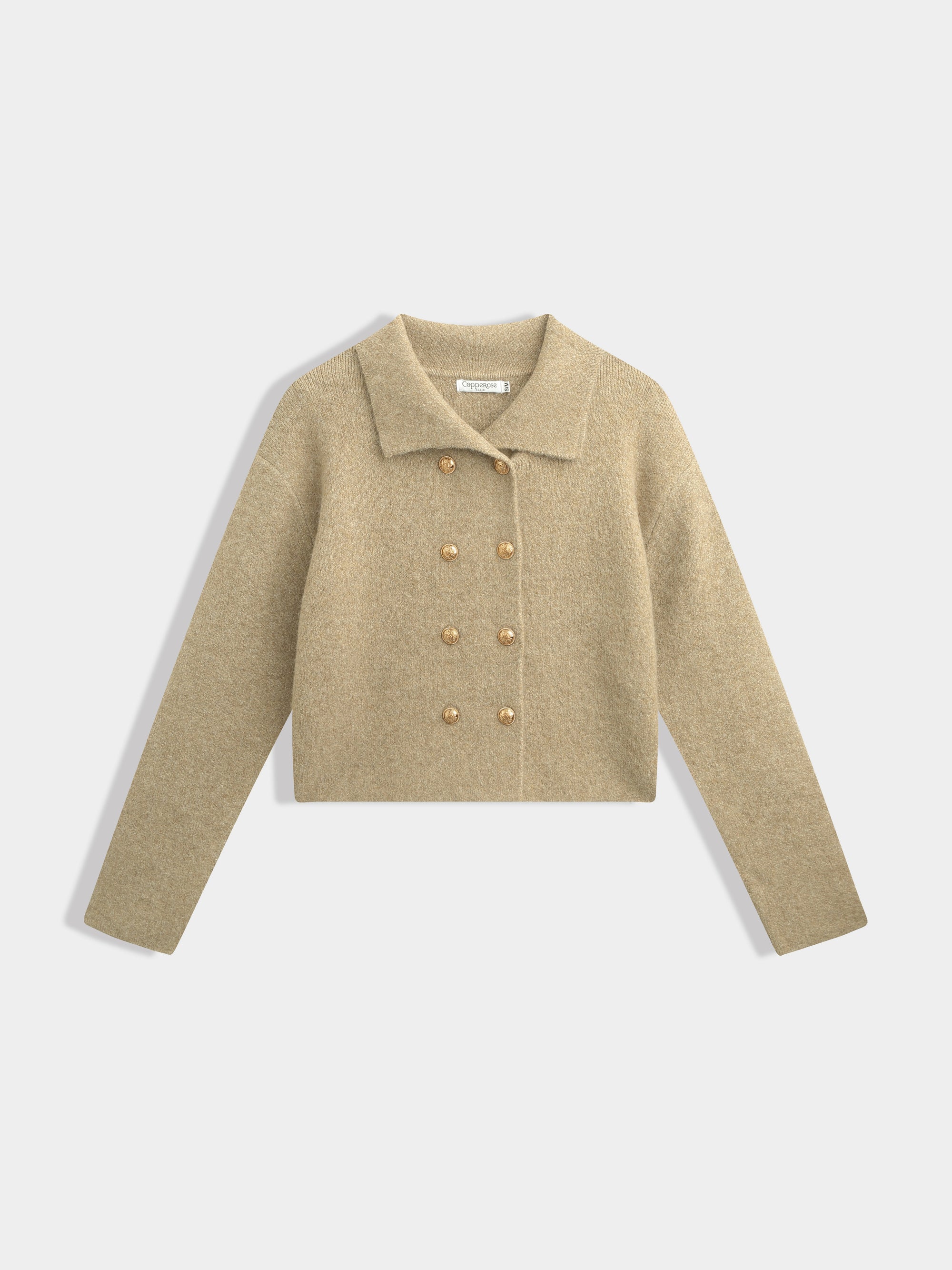 COPPEROSE KOFTA CLASSIC DOUBLE GOLD BUTTONS BEIGE_102595.jpg