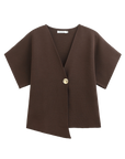 COPPEROSE TOPP STRUCTURED SHORT SLEEVE BROWN_106246.jpg