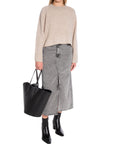 CO´COUTURE KJOL VIK ASYM SLIT MID GREY_82720.jpg