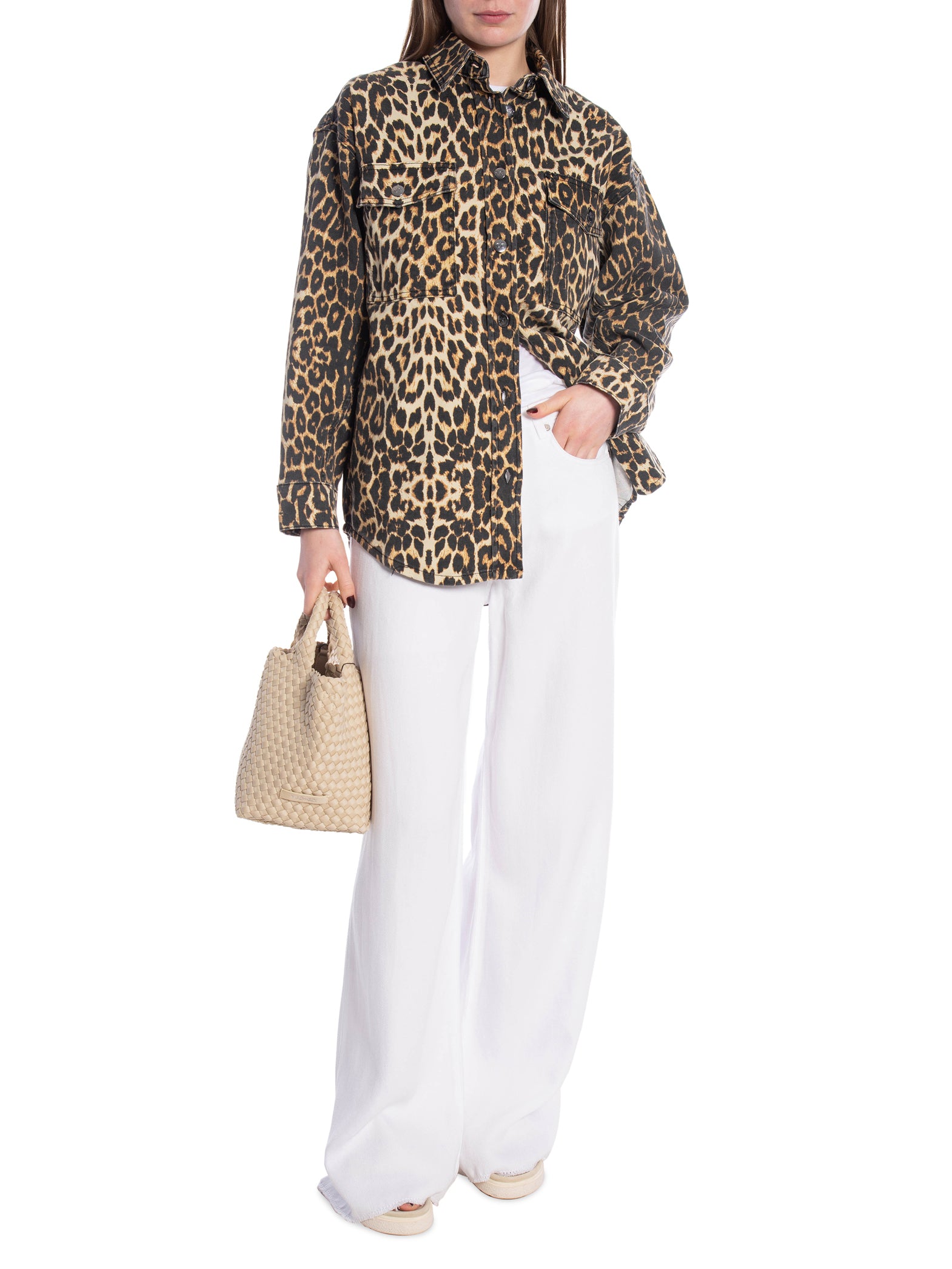 CO´COUTURE SKJORTA LEO DENIM KHAKI _89041.jpg