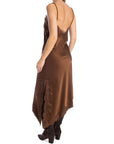 KLÄNNING LACE TRIM SATIN BROWN_103503.jpg