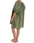 KLÄNNING VOLUMINOUS TIERED RUFFLE SLEEVE SHORT GREEN_109703.jpg