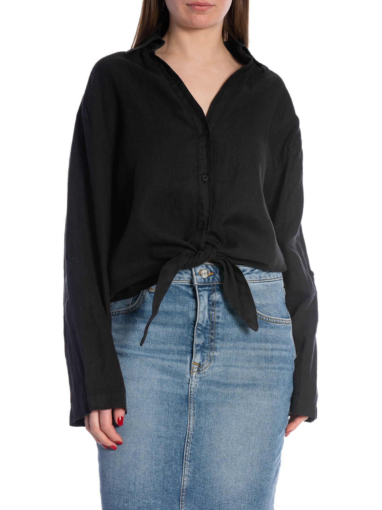 LOIS SKJORTA PIA LINEN BLACK_96379.jpg