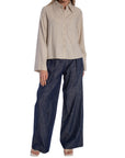 MY ESSENTIAL WARDROBE SKJORTA JANNIE OATMEAL W. BLACK_109900.jpg