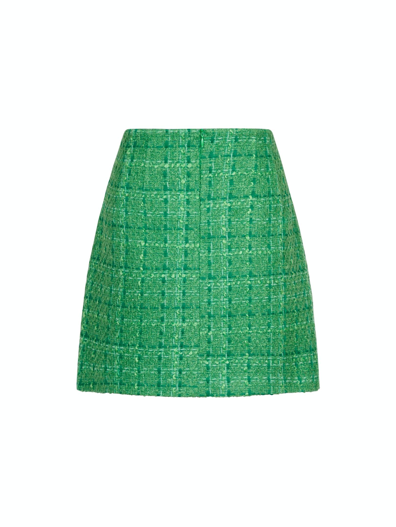 NEO NOIR KJOL HELMINE BOUCLE GREEN_65791.jpg