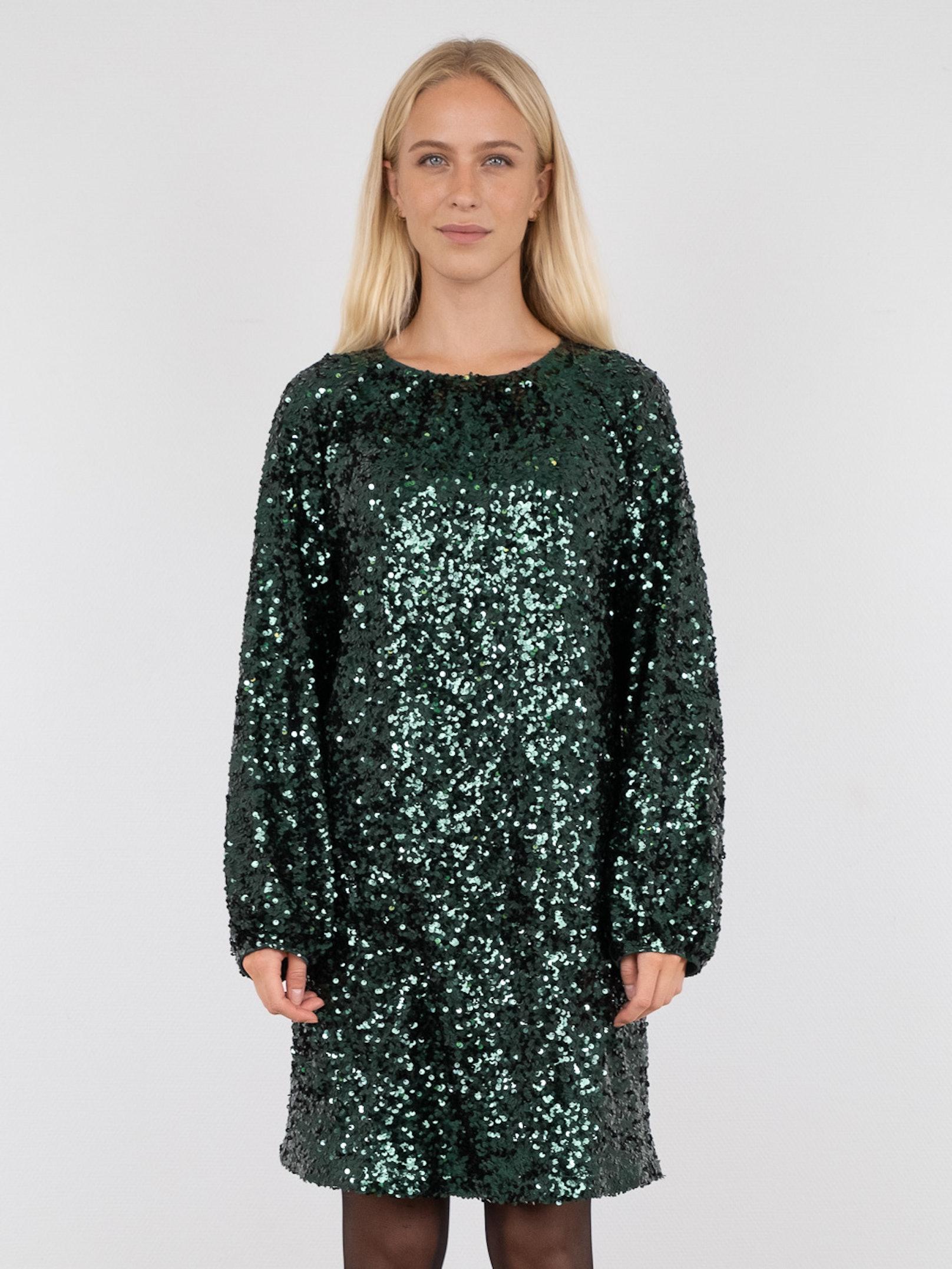 NEO NOIR KLÄNNING EZRA FALL SEQUINS DARK GREEN_69945.jpg