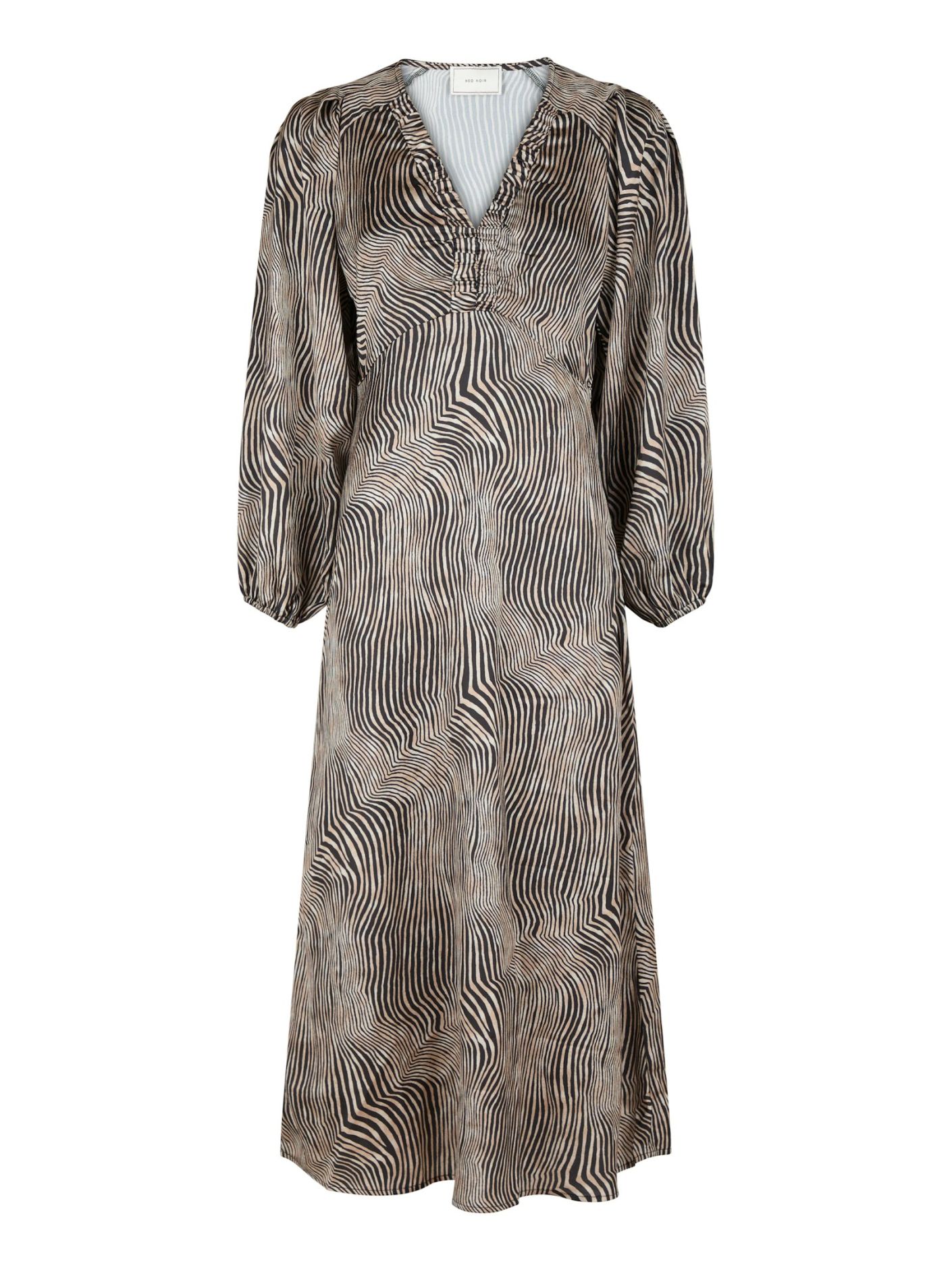 NEO NOIR KLÄNNING ISOBEL FLOATING WAVE DARK SAND_93481.jpg
