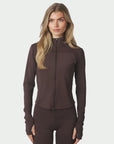 NEO NOIR TRÖJA NOLANA ZIP CHOCOLATE BROWN_104758.jpg