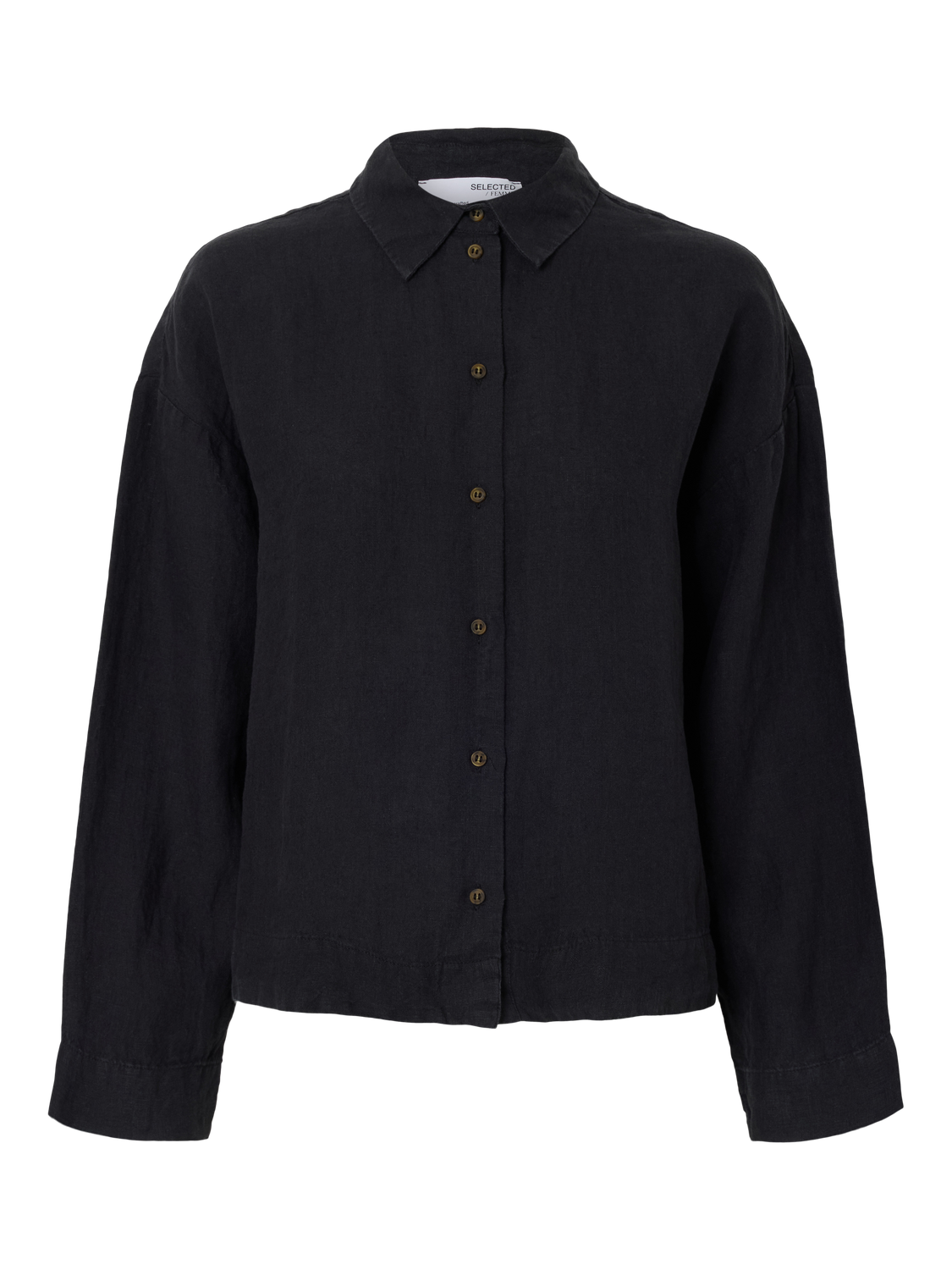 SELECTED FEMME SKJORTA LINNIE LS LINEN BLACK_96869.jpg