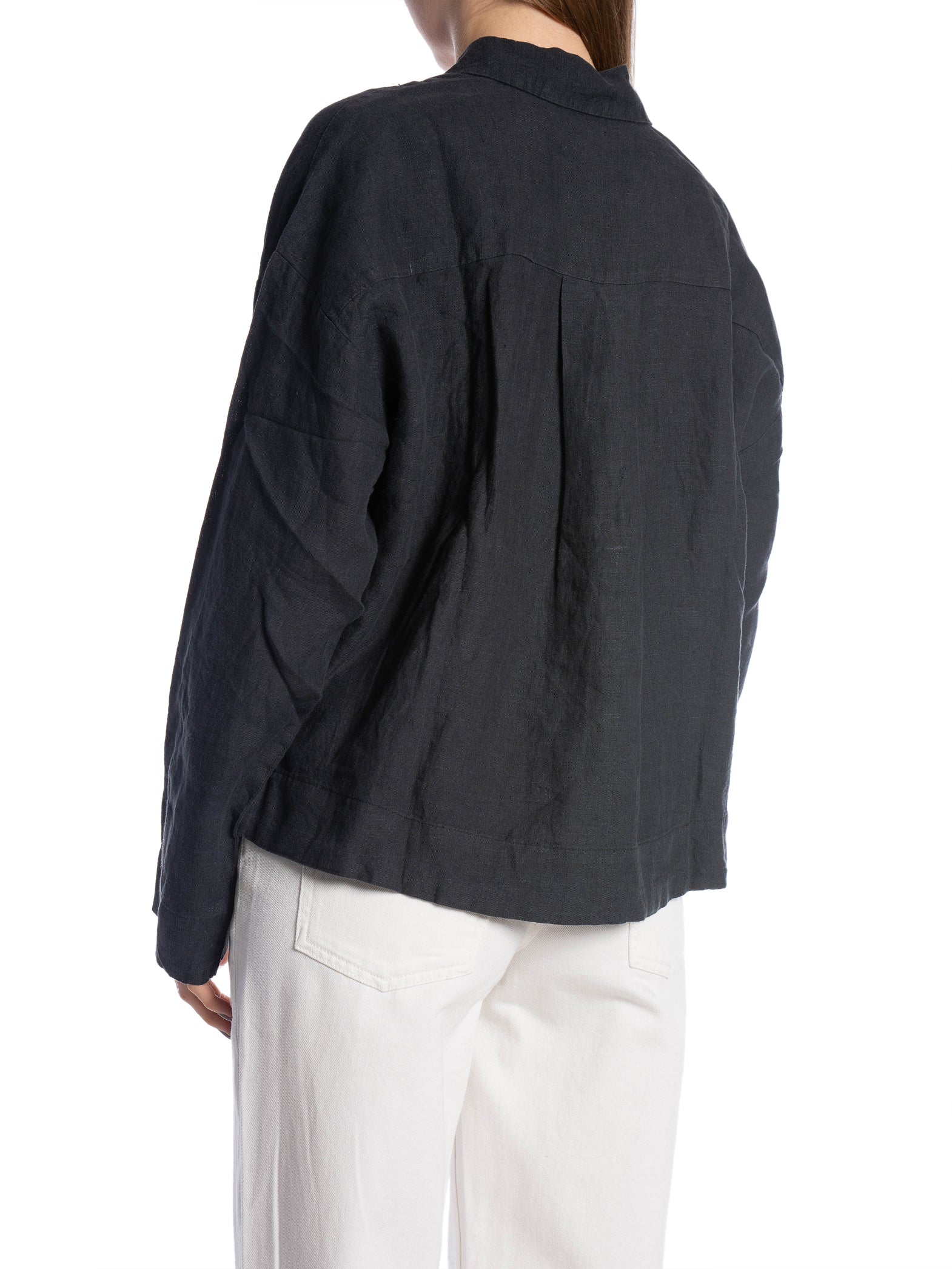 SELECTED FEMME SKJORTA LINNIE LS LINEN BLACK_97036.jpg