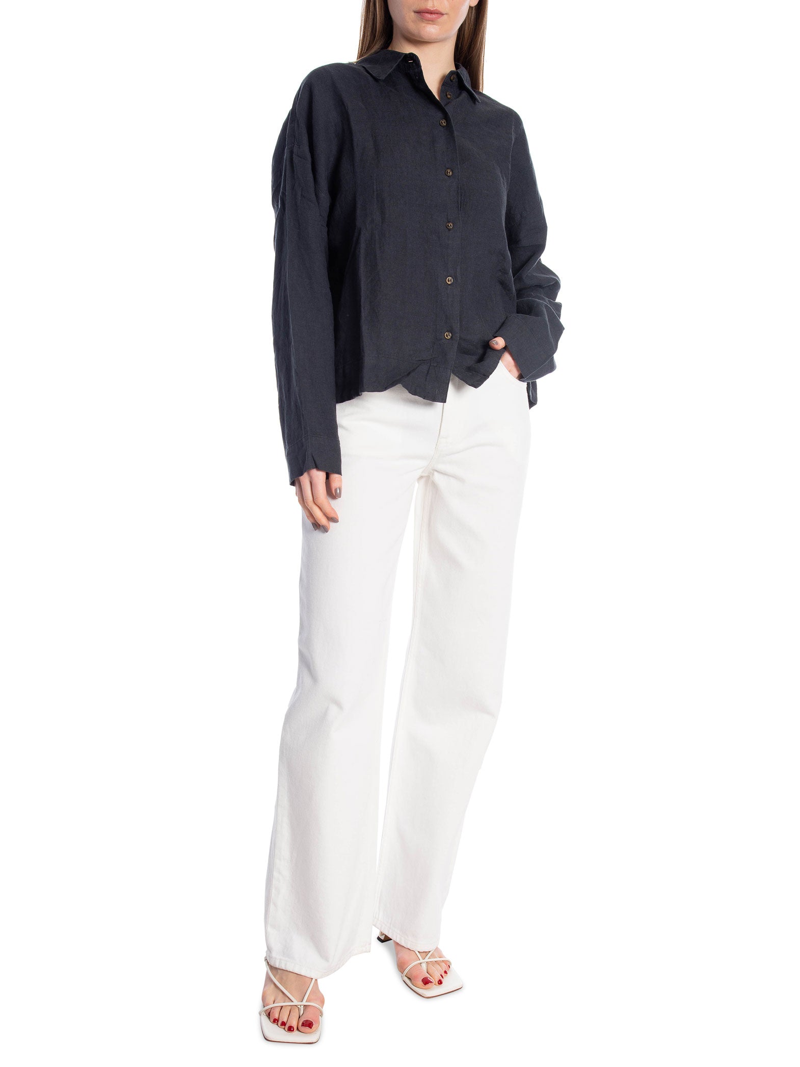 SELECTED FEMME SKJORTA LINNIE LS LINEN BLACK_97037.jpg