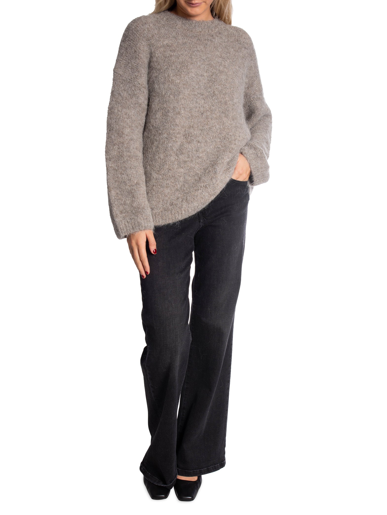SELECTED FEMME TRÖJA GABELLA LS KNIT STEEL GRAY_93005.jpg