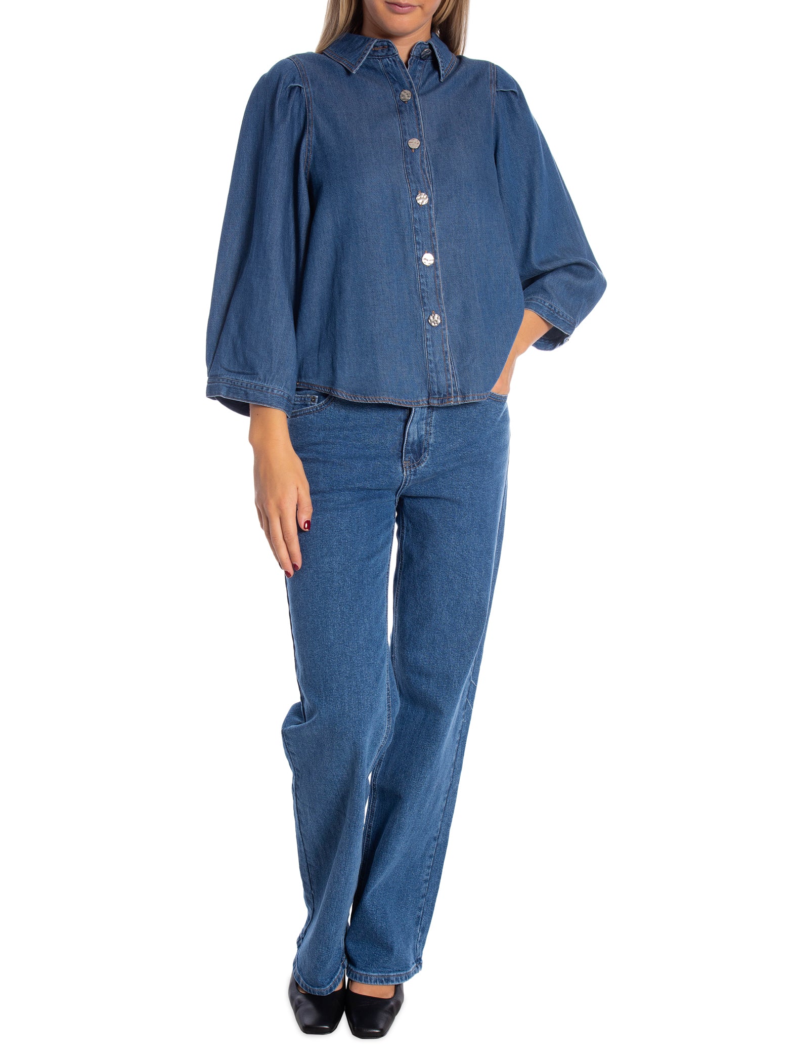 SOFT REBELS SKJORTA ERIN MEDIUM BLUE DENIM WASH_92016.jpg