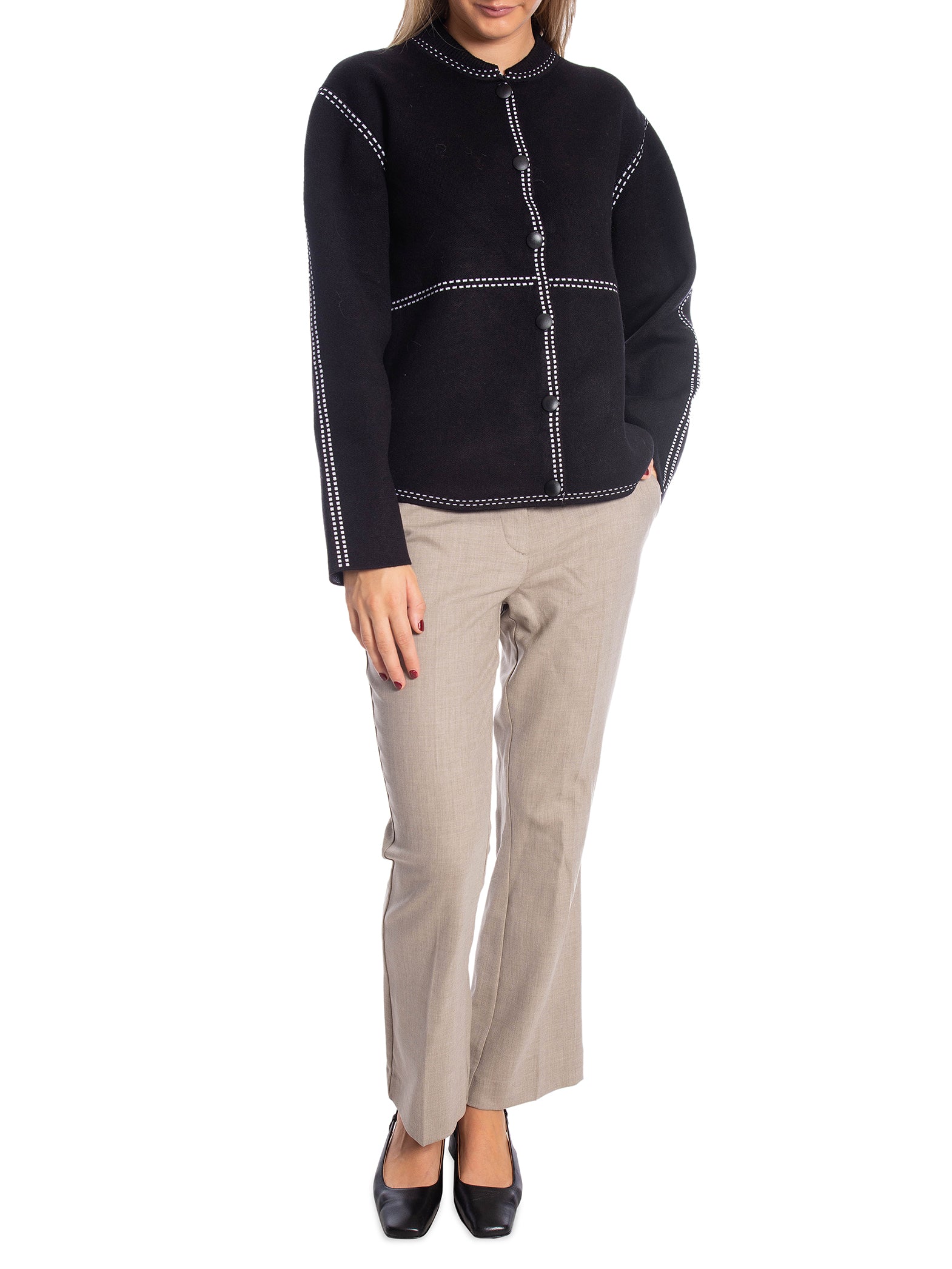 Y.A.S KOFTA YASJENA LS KNIT BLACK/STAR WHITE_92846.jpg