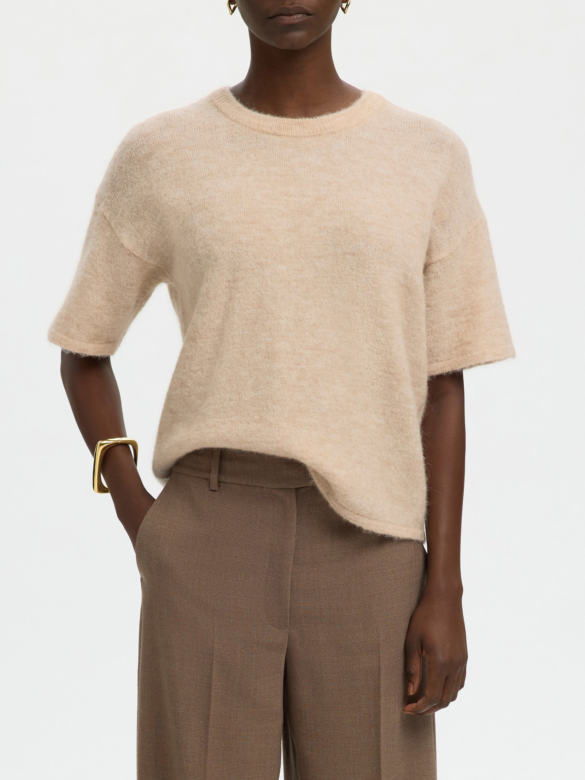 SELECTED FEMME TOPP LULU 2/4 BIRCH _105845.jpg