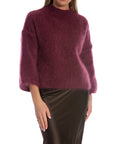 TRÖJA MOHAIR MANCHE 3/4 BURGUNDY_104490.jpg