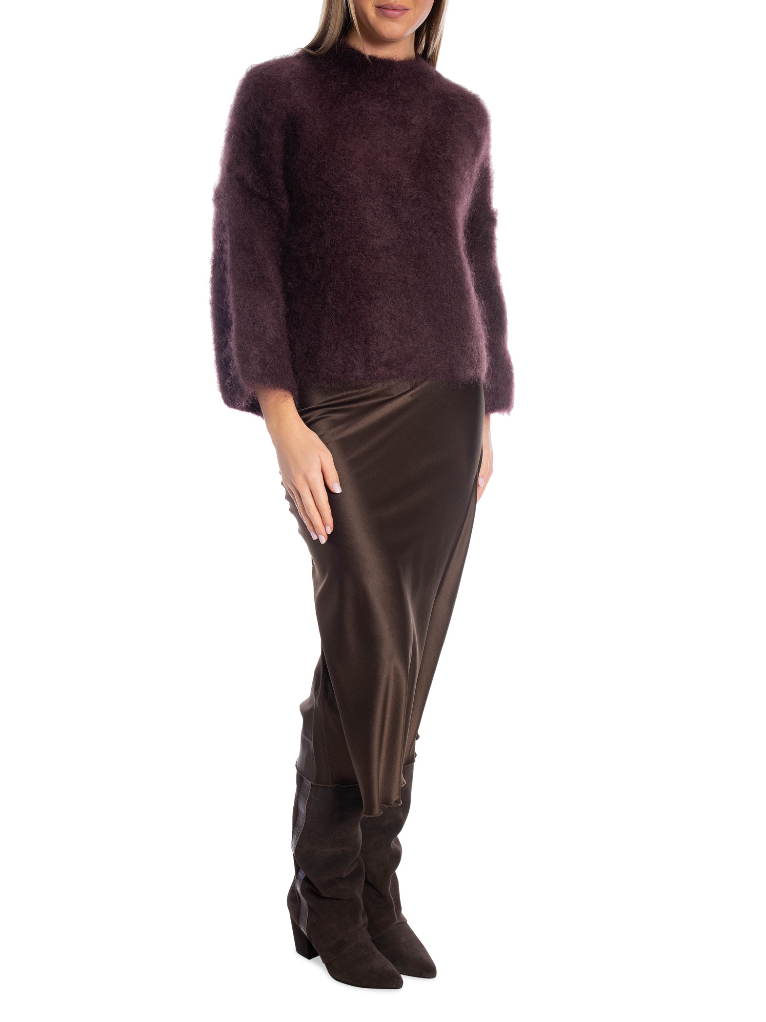 TRÖJA MOHAIR MANCHE 3/4 CHOCOLATE_104494.jpg