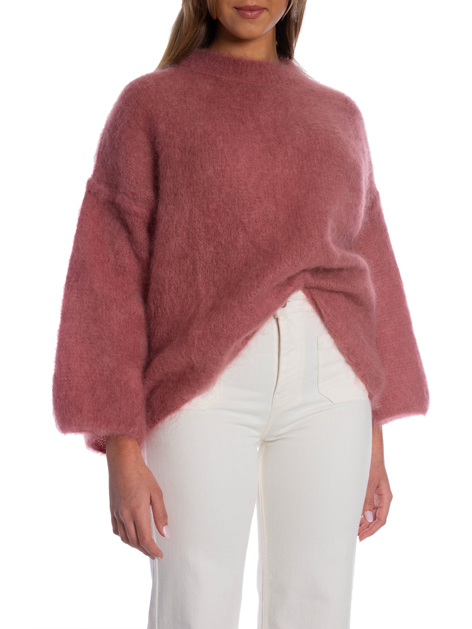 TRÖJA MOHAIR MANCHE 3/4 ROSA_105674.jpg
