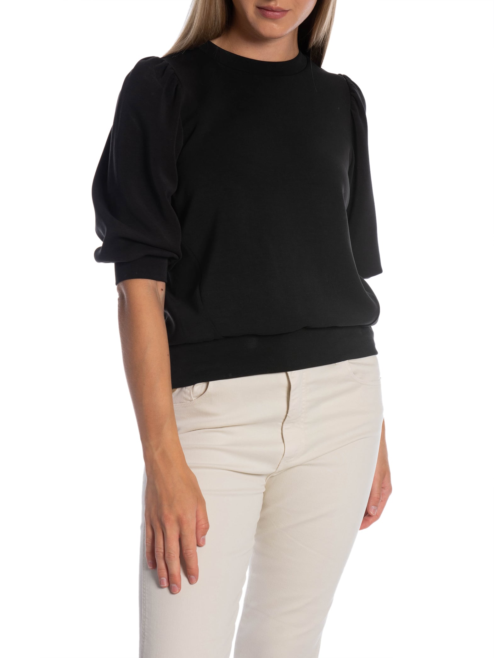 SELECTED FEMME TOPP TENNY 3/4 SWEAT BLACK_111874.jpg