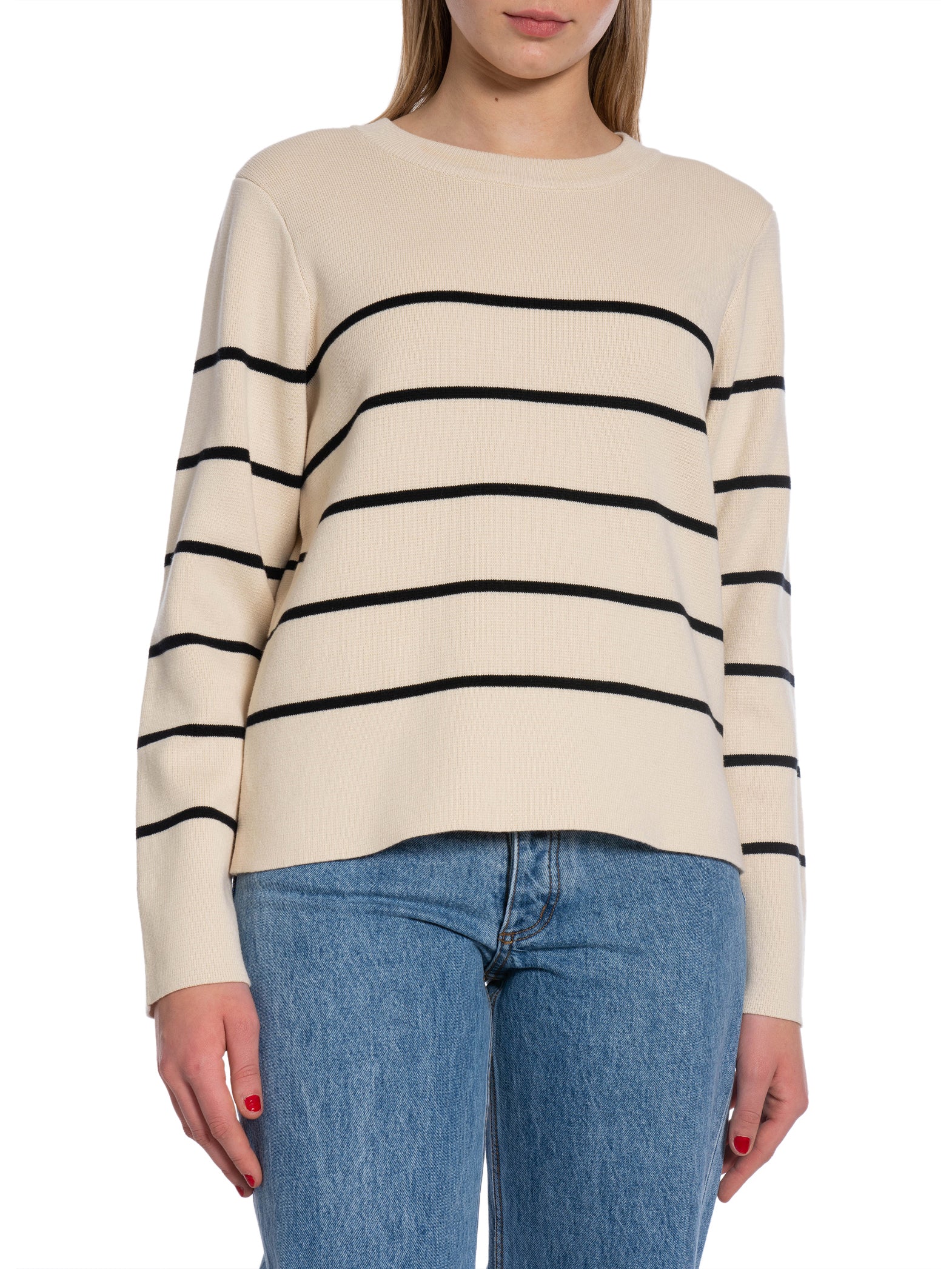 SELECTED FEMME TRÖJA LIVA LS KNIT BIRCH/BLACK_84845.jpg
