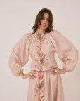 BLUS PLACEMENT FLORAL LEAF PRINT FLOWY BEIGE_108419.jpg