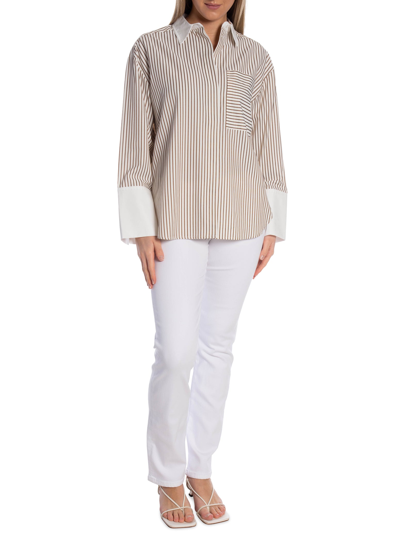 CO'COUTURE SKJORTA AVARA STRIPE BONE/BROWN_108584.jpg
