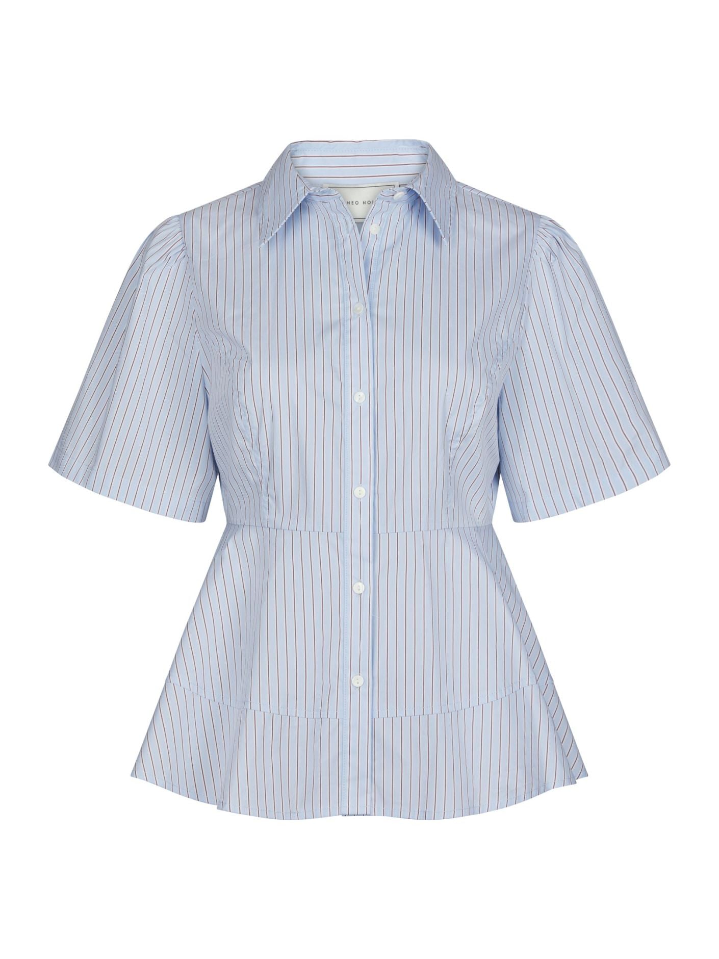 NEO NOIR SKJORTA JANELLE STRIPE BLUE/BROWN_109178.jpg