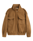 COPPEROSE JACKA FAUX SUEDE UTILITY BOMBER CAMEL_107190.jpg