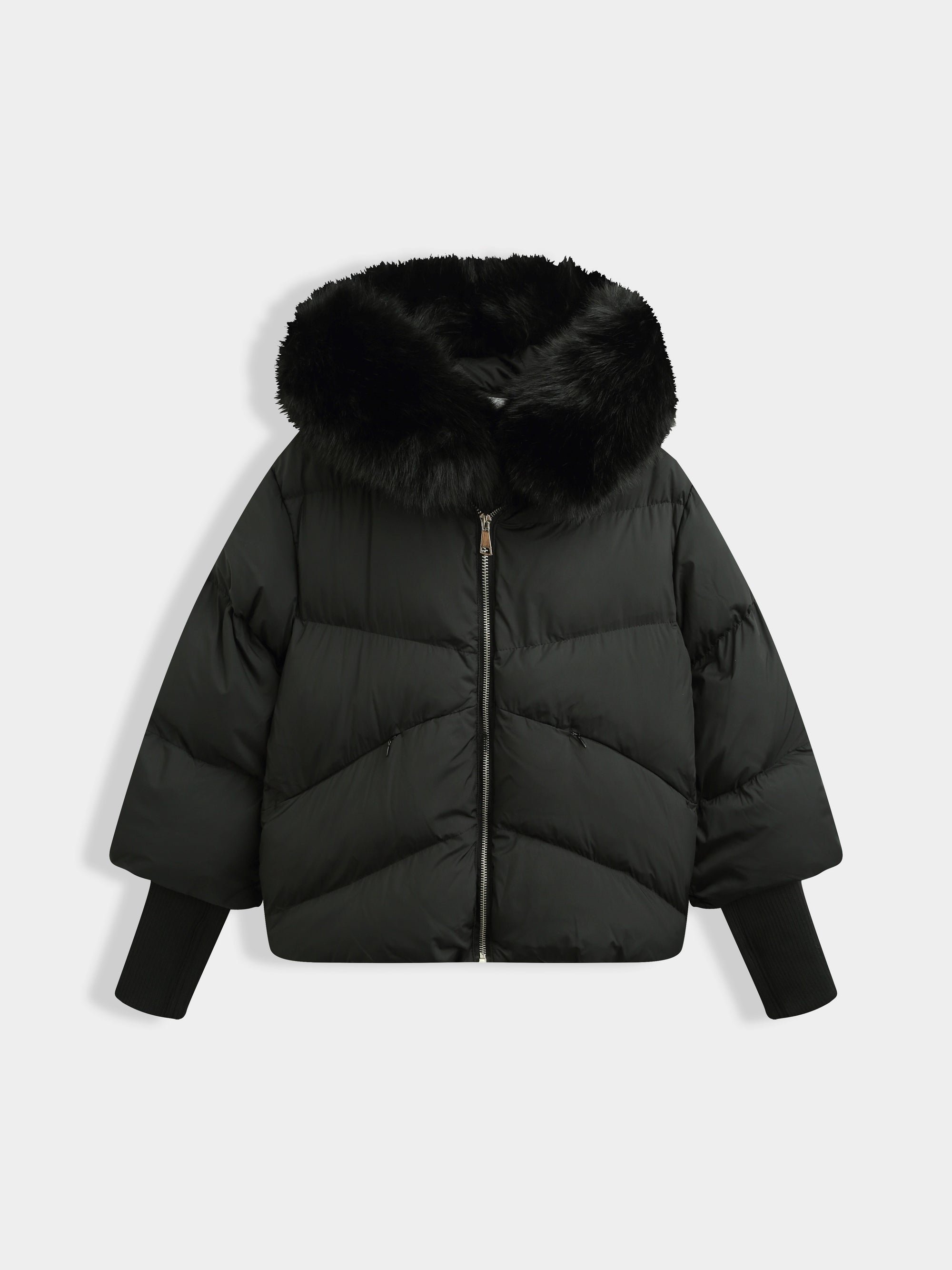 COPPEROSE JACKA PUFFER WITH FAUX FUR BLACK_102605.jpg