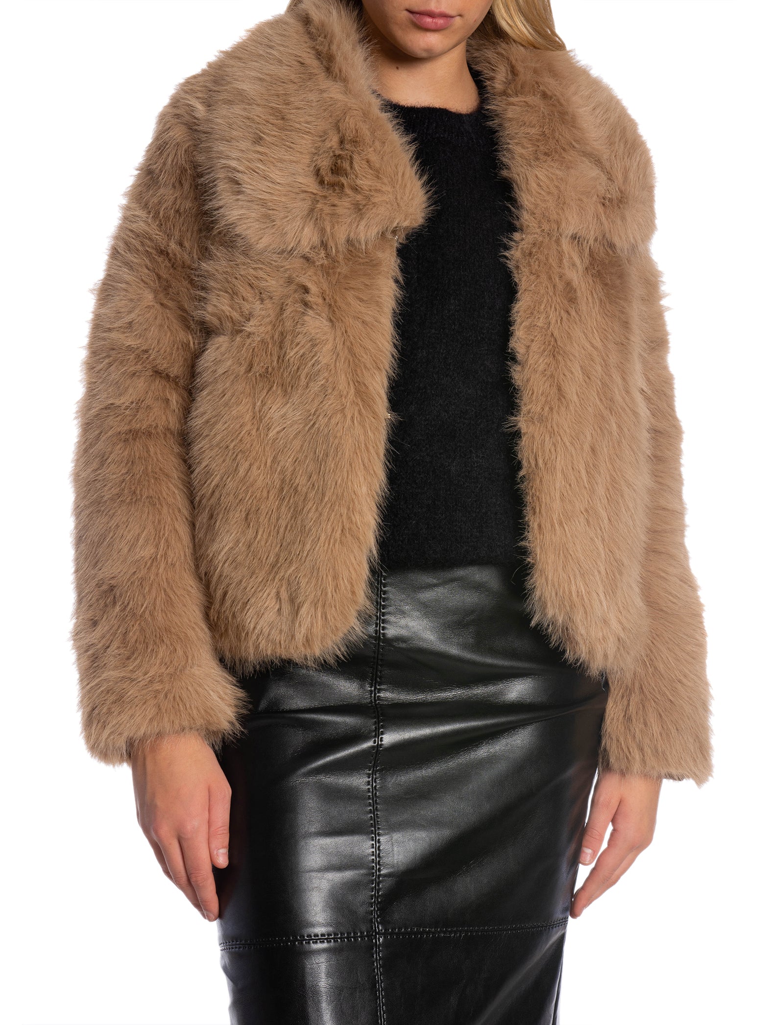 COPPEROSE JACKA SHORT FAUX FUR CAMEL_91458.jpg