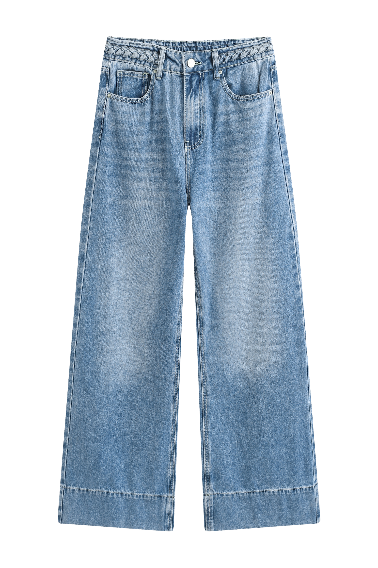 COPPEROSE JEANS BRAIDED WAIST MID BLUE_107197.jpg