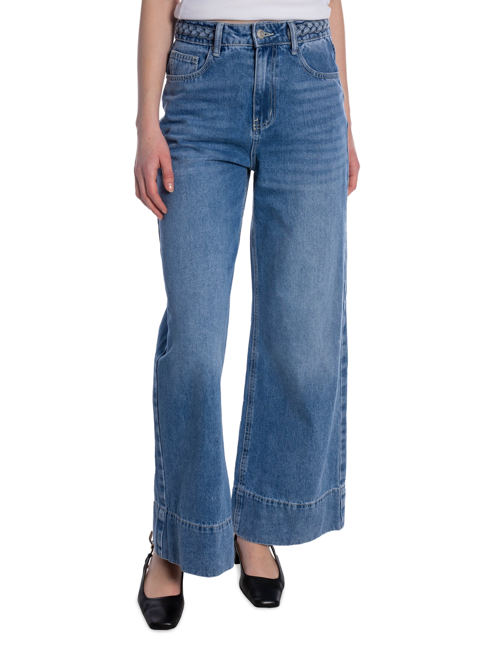 COPPEROSE JEANS BRAIDED WAIST MID BLUE_107434.jpg