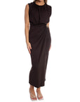 COPPEROSE KLÄNNING ELEGANCE WITH GOLD TONE BUCKLE BROWN_106767.jpg