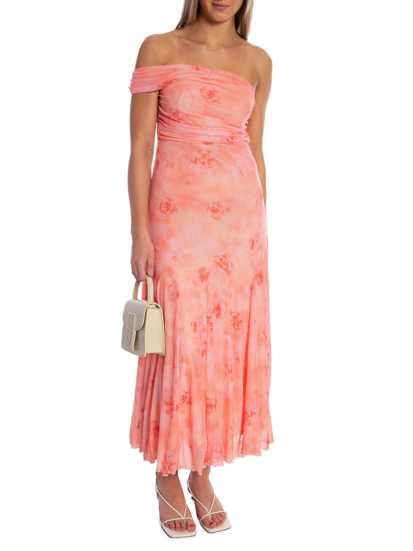 COPPEROSE KLÄNNING ONE-SHOULDER DRAPED MAXI ORANGE_107181.jpg