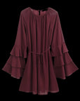 COPPEROSE KLÄNNING RUFFLE BURGUNDY_102912.jpg