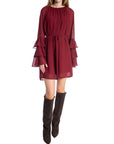 COPPEROSE KLÄNNING RUFFLE BURGUNDY_103054.jpg