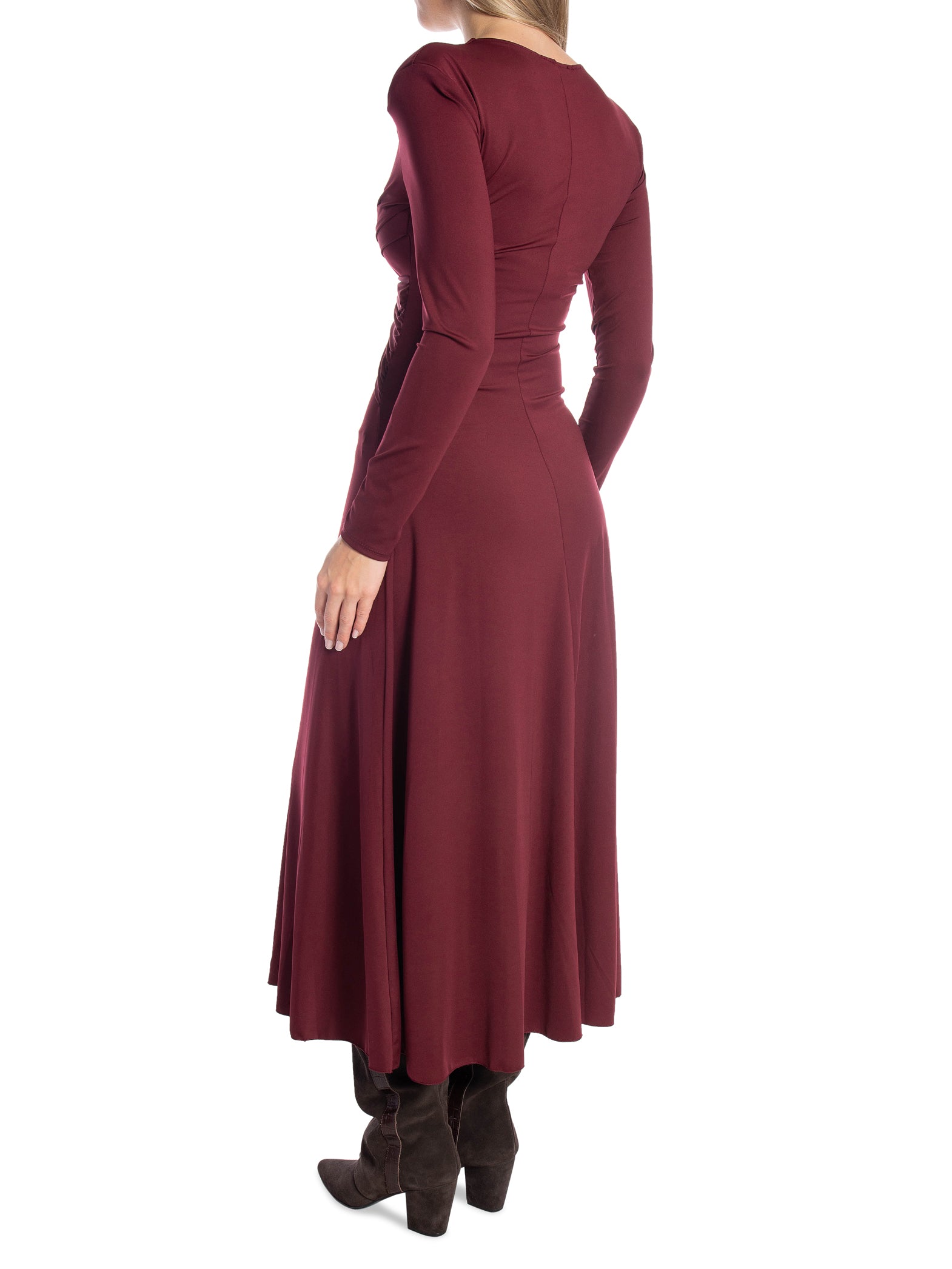 COPPEROSE KLÄNNING TWIST FRONT BURGUNDY_103433.jpg