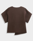COPPEROSE TOPP STRUCTURED SHORT SLEEVE BROWN_106247.jpg