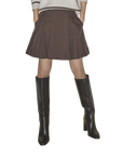 CO'COUTURE KJOL LUNA POCKET PLEAT MINI DARK BROWN_111731.jpg