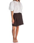 CO'COUTURE KJOL LUNA POCKET PLEAT MINI DARK BROWN_111782.jpg