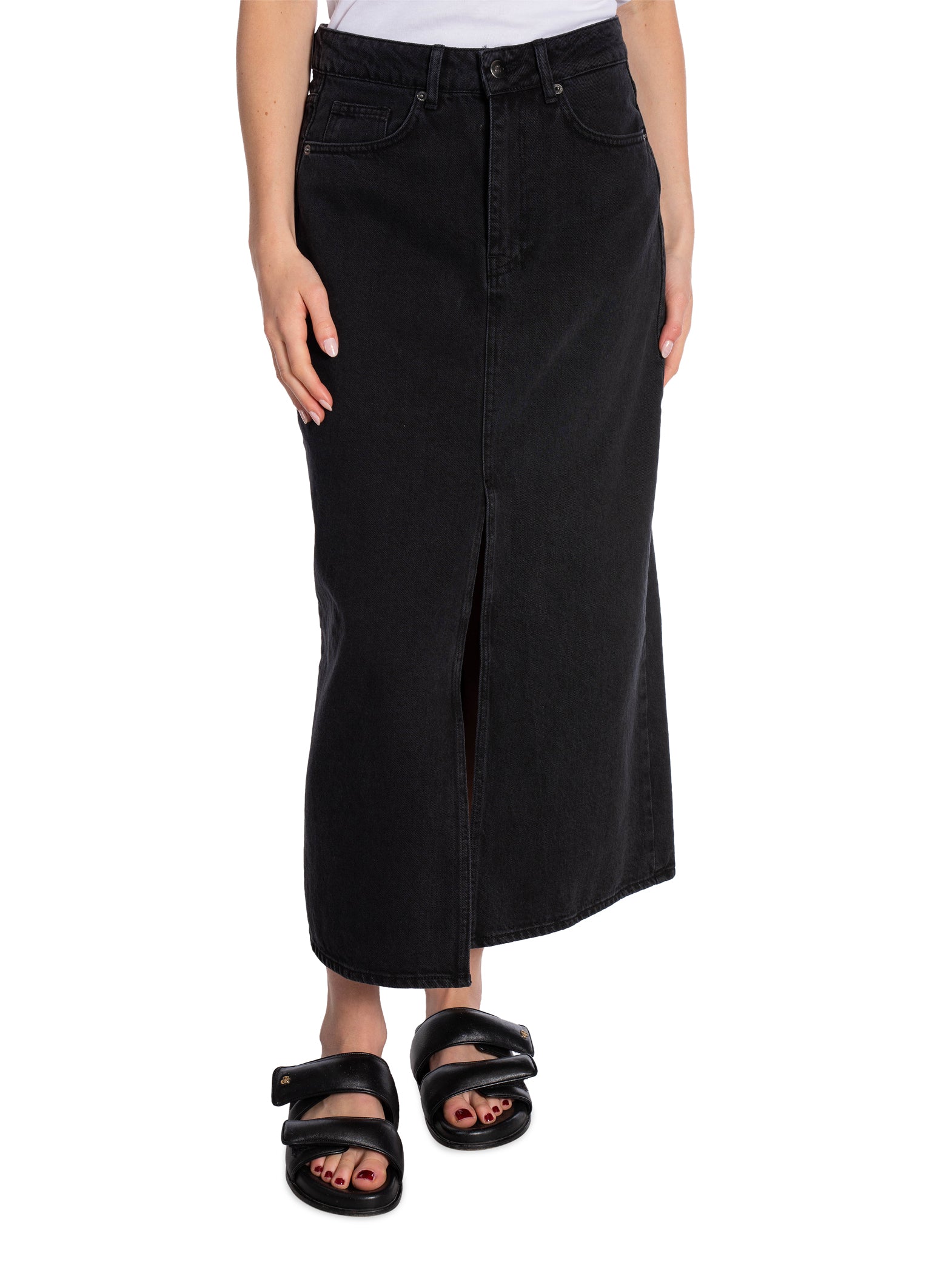 CO´COUTURE KJOL VIKA SLIT DENIM  BLACK_78444.jpg